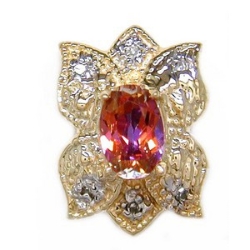 B3613 14K TWILIGHT MYSTIC FIRE & DIAMOND SLIDE 